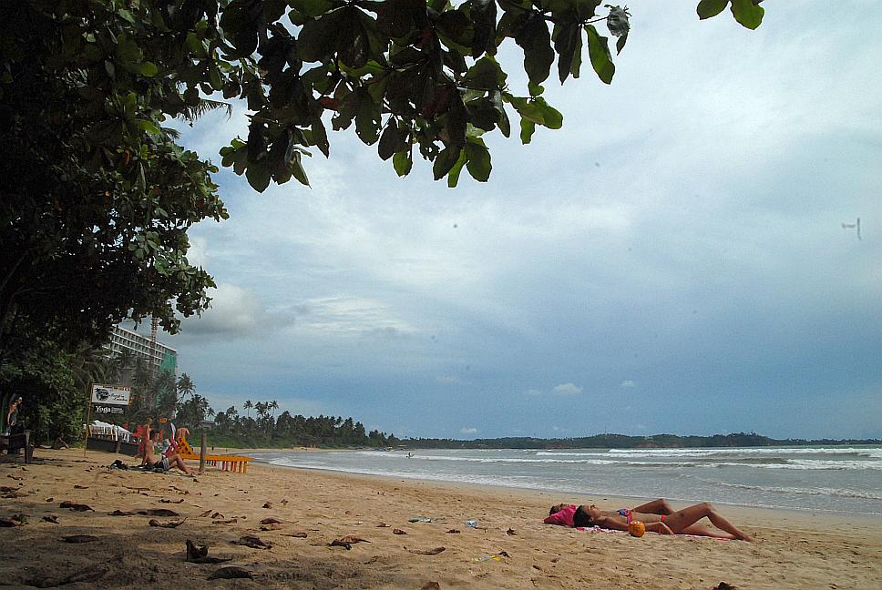 Pláž Weligama na Srí Lance